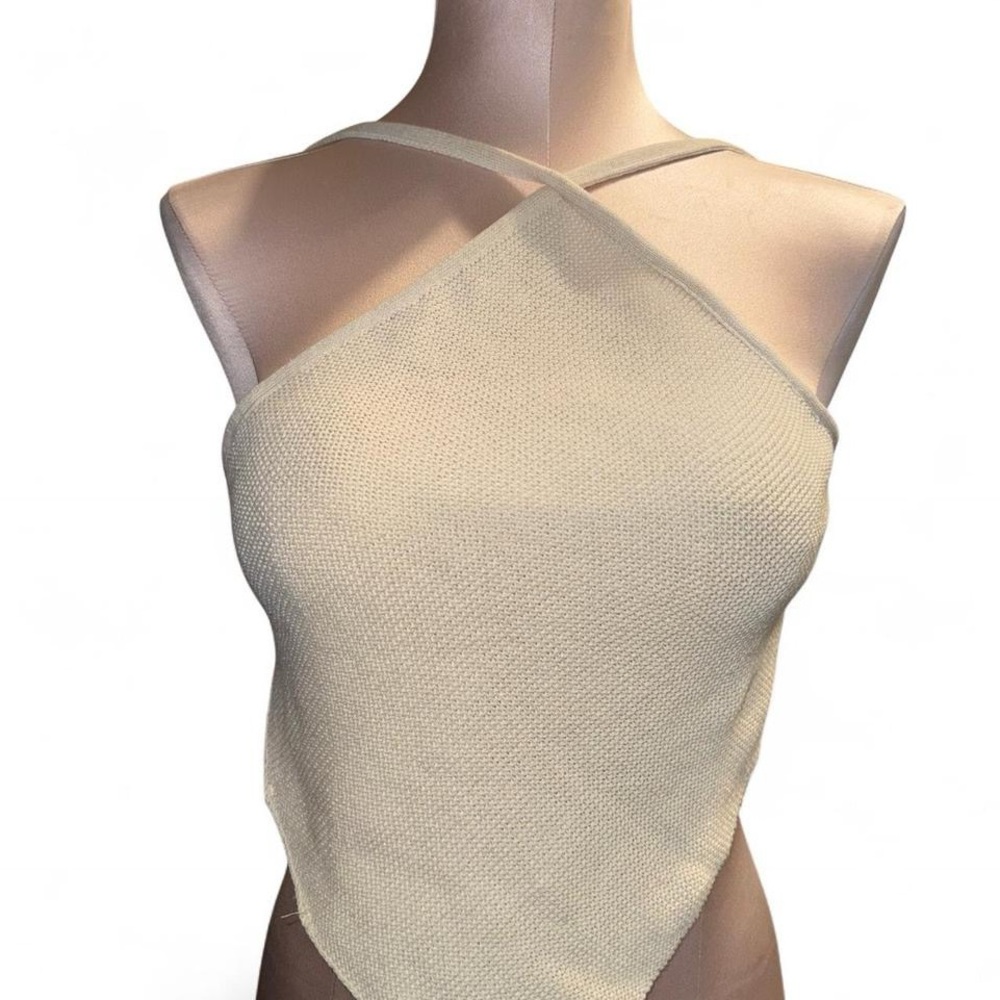 Zara Cream Knit Top size small